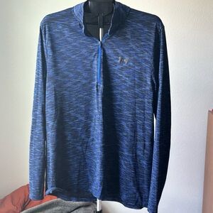Men's Blue Half-Zip Shirt